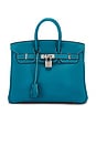 view 1 of 9 Hermes Togo Birkin 25 Handbag in Blue Jean