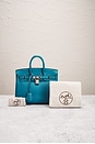 view 9 of 9 Hermes Togo Birkin 25 Handbag in Blue Jean