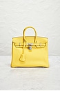 view 2 of 10 Hermes Taurillon Clemence Birkin 25 Handbag in Jaune de Naple