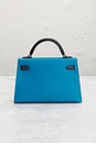 view 3 of 8 Hermes Epsom Kelly 20 Handbag in Bleu Saphir, Black, & Bleu France