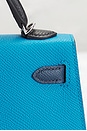 view 7 of 8 Hermes Epsom Kelly 20 Handbag in Bleu Saphir, Black, & Bleu France