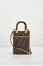 view 2 of 9 Fendi Mini Sunshine Shopper Tote Bag in Brown