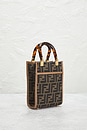 view 4 of 9 Fendi Mini Sunshine Shopper Tote Bag in Brown