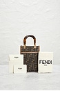 view 9 of 9 Fendi Mini Sunshine Shopper Tote Bag in Brown