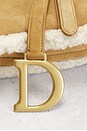 view 6 of 8 Dior Shearling Saddle Bag in Tan