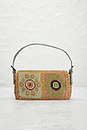 view 3 of 8 Fendi Vintage Lizard Trimmed Beaded Baguette Shoulder Bag in Multi