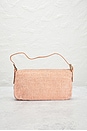 view 3 of 9 Fendi Lizard Trimmed Beaded Baguette Shoulder Bag in Peach