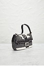 view 4 of 8 Fendi Wool Baguette Shoulder Bag in Grey