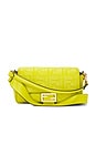 view 1 of 9 Fendi Embossed FF Baguette Shoulder Bag in Green