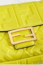 view 5 of 9 Fendi Embossed FF Baguette Shoulder Bag in Green