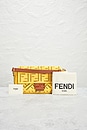 view 10 of 10 Fendi FF Openwork Embroidered Baguette NM Shoulder Bag in Yellow