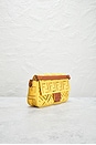 view 4 of 10 Fendi FF Openwork Embroidered Baguette NM Shoulder Bag in Yellow