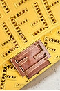 view 5 of 10 Fendi FF Openwork Embroidered Baguette NM Shoulder Bag in Yellow