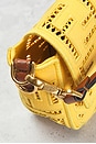 view 7 of 10 Fendi FF Openwork Embroidered Baguette NM Shoulder Bag in Yellow