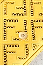 view 9 of 10 Fendi FF Openwork Embroidered Baguette NM Shoulder Bag in Yellow