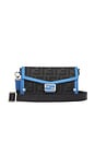view 1 of 8 Fendi Zucca Baguette Soft Trunk Phone Pouch in Blue