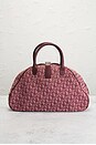 view 3 of 10 Dior Diorissimo Double Saddle Bowler Bag in Burgundy