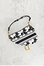 view 3 of 9 Dior Star Embroidered Saddle Bag in Blue & White