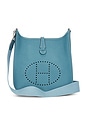 view 1 of 9 Hermes Taurillon Clemence Evelyne I PM Shoulder Bag in Bleu Jean