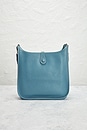 view 3 of 9 Hermes Taurillon Clemence Evelyne I PM Shoulder Bag in Bleu Jean