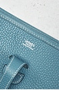 view 6 of 9 Hermes Taurillon Clemence Evelyne I PM Shoulder Bag in Bleu Jean