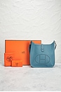 view 9 of 9 Hermes Taurillon Clemence Evelyne I PM Shoulder Bag in Bleu Jean