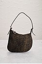 view 2 of 8 Fendi Zebra Oyster Shoulder Bag in Brown