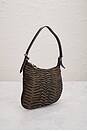 view 4 of 8 Fendi Zebra Oyster Shoulder Bag in Brown