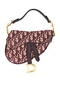 view 1 of 9 Dior Trotter Oblique Mini Saddle Bag in Wine
