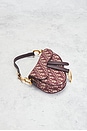 view 4 of 9 Dior Trotter Oblique Mini Saddle Bag in Wine