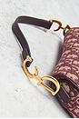 view 7 of 9 Dior Trotter Oblique Mini Saddle Bag in Wine