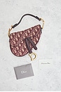 view 9 of 9 Dior Trotter Oblique Mini Saddle Bag in Wine