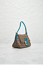 view 4 of 10 Fendi Zucchino Mama Baguette Shoulder Bag in Beige