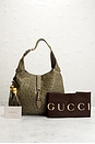 view 10 of 10 Gucci Ostrich Jackie Hobo Bag in Green