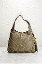 view 3 of 10 Gucci Ostrich Jackie Hobo Bag in Green