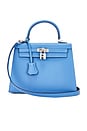view 1 of 9 Hermes Epsom Kelly Sellier 25 Handbag in Azur
