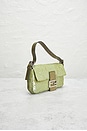 view 4 of 8 Fendi Lizard Trimmed Sequin Baguette Shoulder Bag in Green