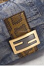 view 5 of 8 Fendi Denim Baguette Shoulder Bag in Blue