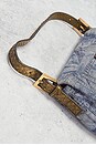 view 7 of 8 Fendi Denim Baguette Shoulder Bag in Blue