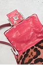 view 7 of 9 Fendi Pony Hair Cheetah Mini Baguette Shoulder Bag in Pink