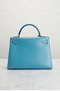 view 3 of 9 Hermes Box Kelly 32 Handbag in Bleu Jean