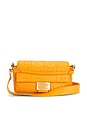 view 1 of 9 Fendi Zucca Embossed Baguette NM Shoulder Bag in Orange