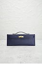 view 2 of 9 Hermes Epsom Kelly Cut Pochette in Navy
