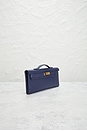 view 4 of 9 Hermes Epsom Kelly Cut Pochette in Navy