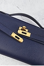 view 5 of 9 Hermes Epsom Kelly Cut Pochette in Navy