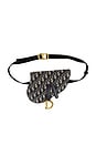view 1 of 8 Dior Oblique Saddle Belt Bag in Navy
