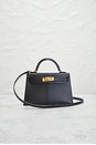 view 2 of 8 Hermes Casaque Veau Epsom Kelly 20 Handbag in Bleu Indigo & Black