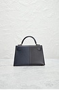 view 3 of 8 Hermes Casaque Veau Epsom Kelly 20 Handbag in Bleu Indigo & Black