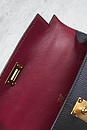 view 7 of 8 Hermes Casaque Veau Epsom Kelly 20 Handbag in Bleu Indigo & Black