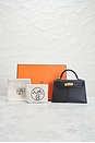view 8 of 8 Hermes Casaque Veau Epsom Kelly 20 Handbag in Bleu Indigo & Black